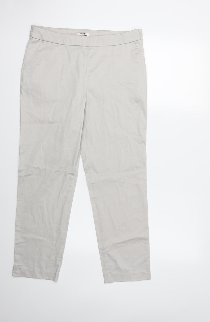 ORSAY Womens Grey Trousers Size 12 L27 in