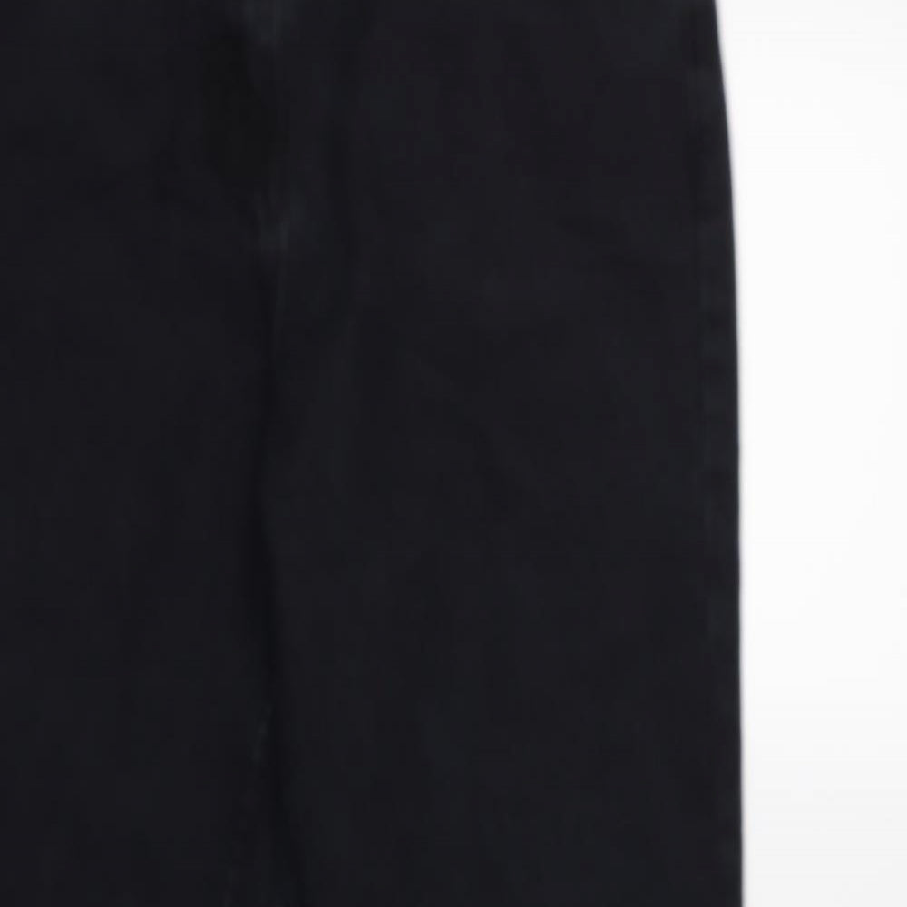 Cotton Traders Womens Black  Denim Straight Jeans Size 14 L30 in