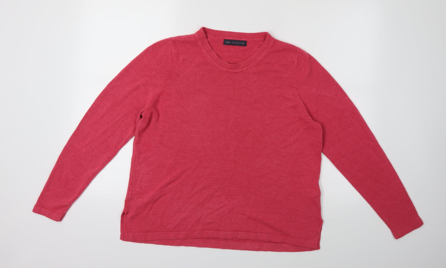 Marks and Spencer Womens Pink  Knit Pullover Jumper Size 14