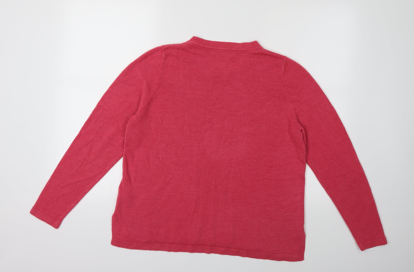 Marks and Spencer Womens Pink  Knit Pullover Jumper Size 14