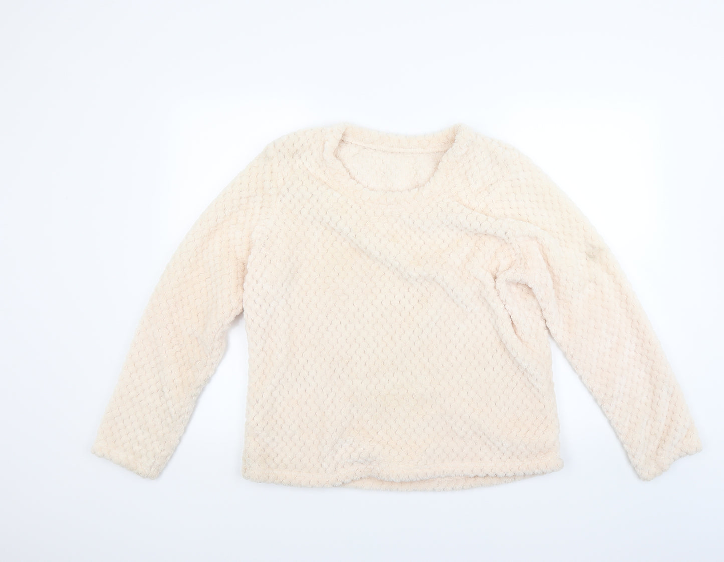 George Womens White  Fleece Top Pyjama Top Size 16