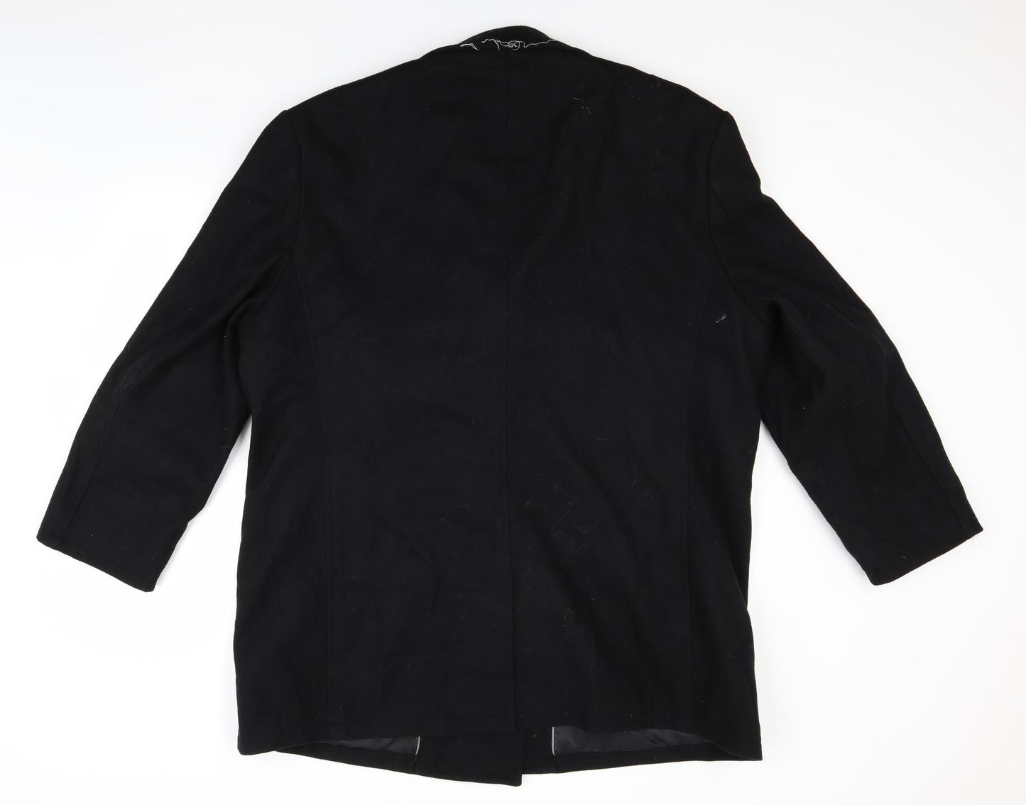 Jack Reid Mens Black   Overcoat Coat Size XL