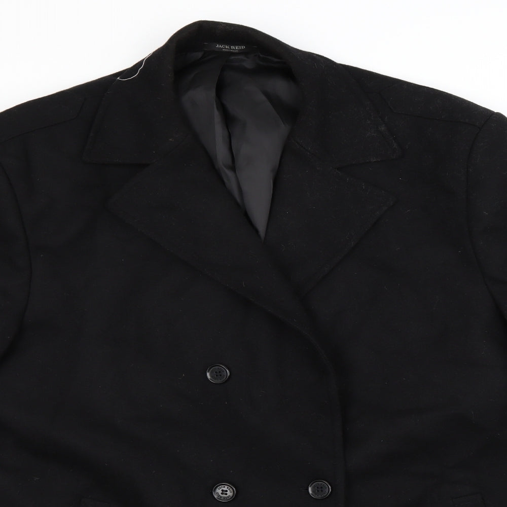 Jack Reid Mens Black   Overcoat Coat Size XL
