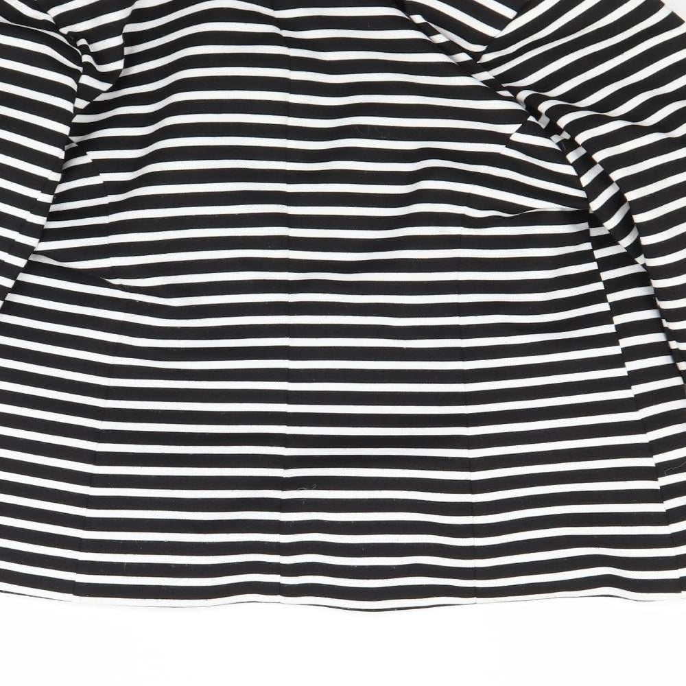 Atmosphere Womens White Striped  Jacket  Size 10