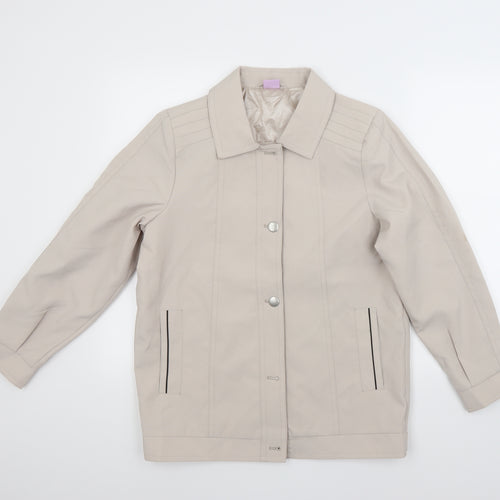 Amalina Womens Beige   Jacket Coat Size 10