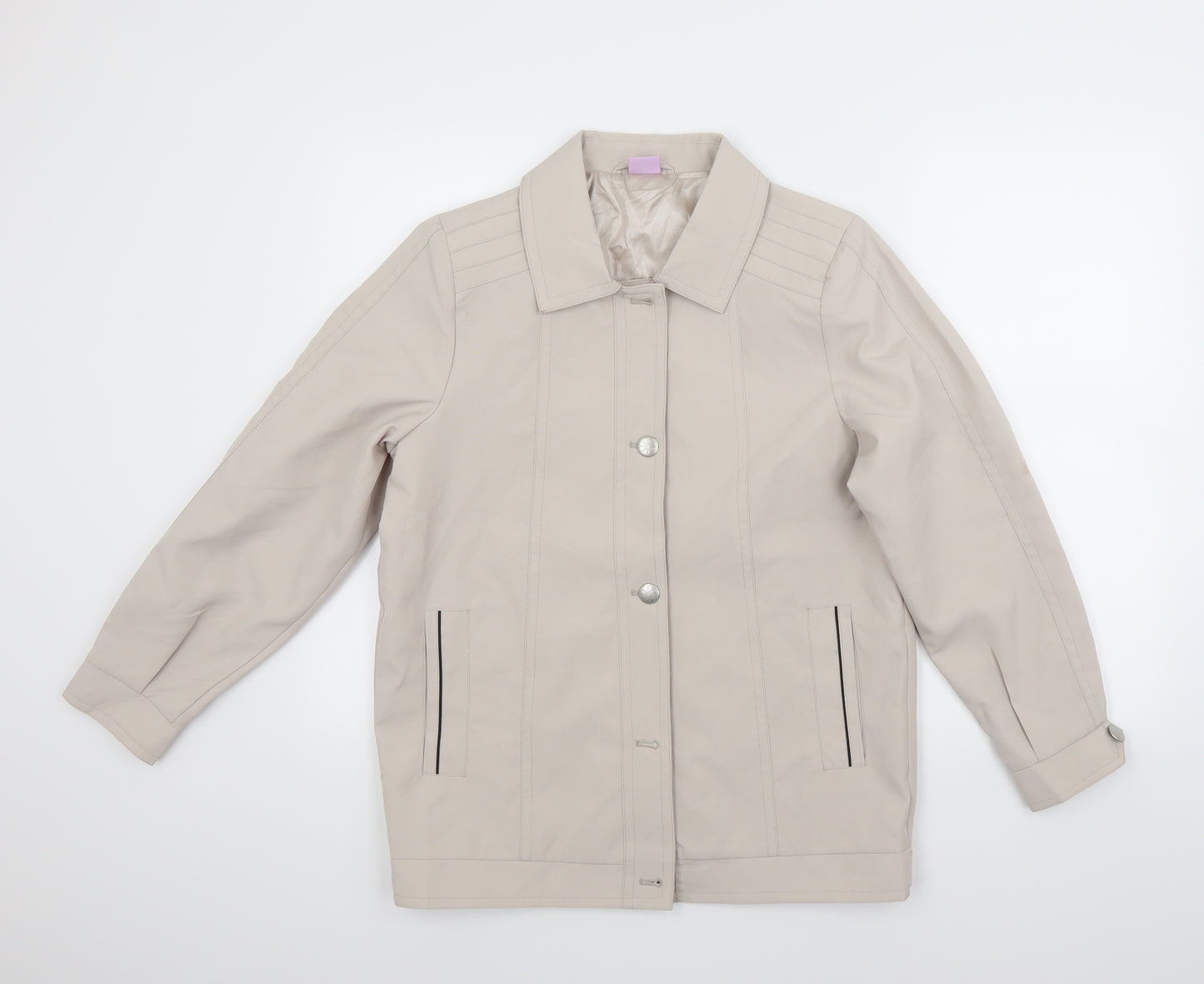 Amalina Womens Beige   Jacket Coat Size 10