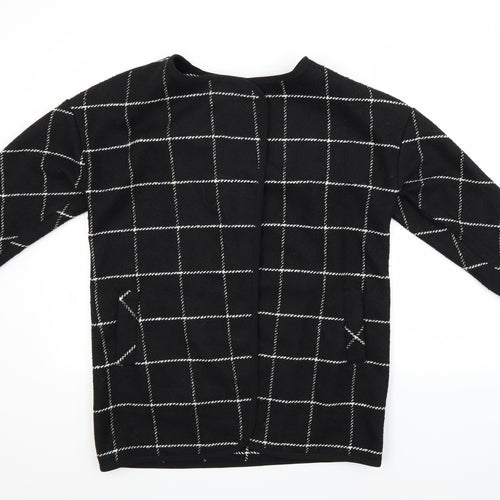 Bonmarché Womens Black Check  Jacket Coat Size 10