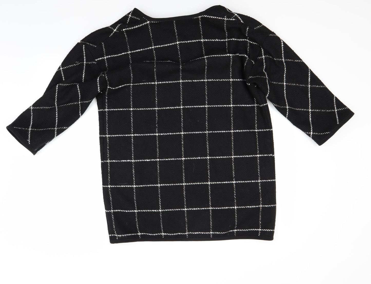 Bonmarché Womens Black Check  Jacket Coat Size 10
