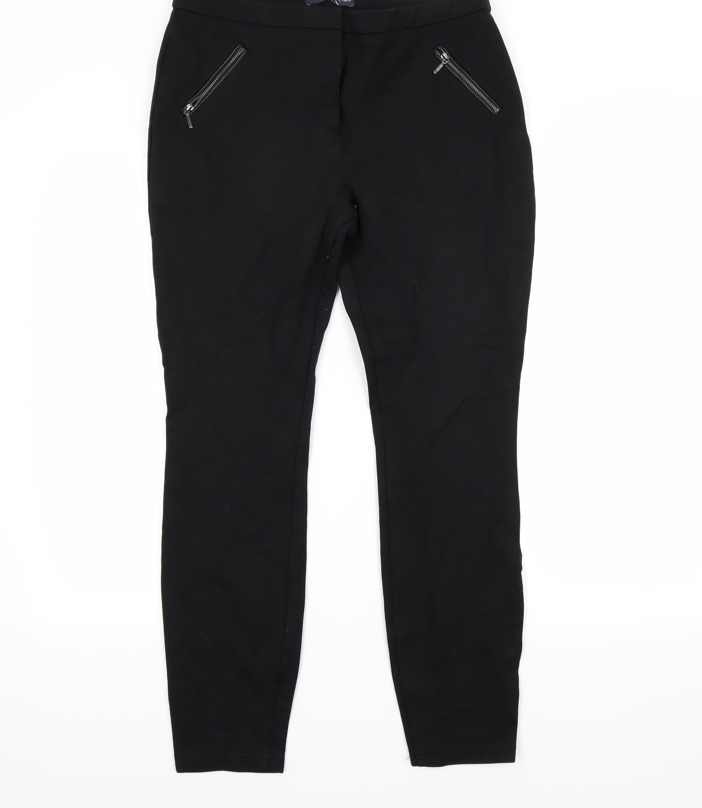 NEXT Womens Black   Trousers  Size 12 L27 in