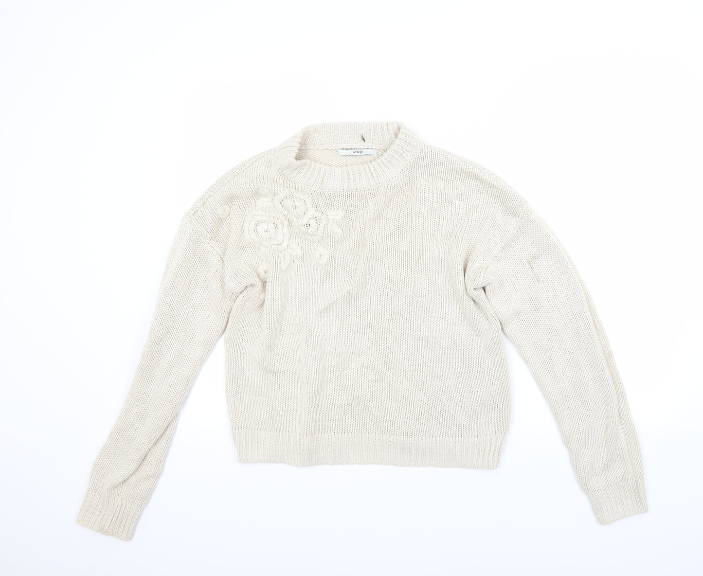 George Womens Beige   Pullover Jumper Size S