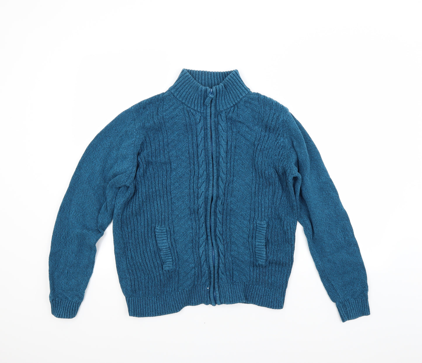 isle Womens Blue   Full Zip Jumper Size 18