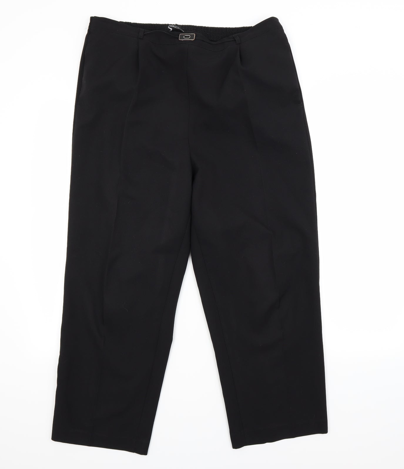 BM Womens Black   Capri Trousers Size 16 L24 in