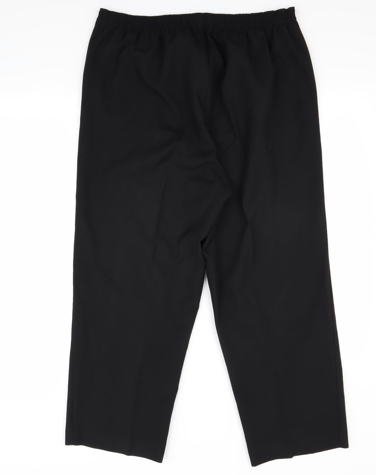 BM Womens Black   Capri Trousers Size 16 L24 in