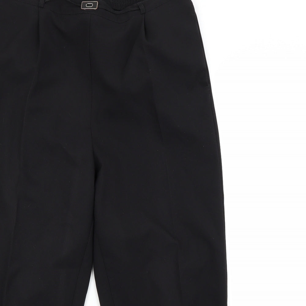 BM Womens Black   Capri Trousers Size 16 L24 in
