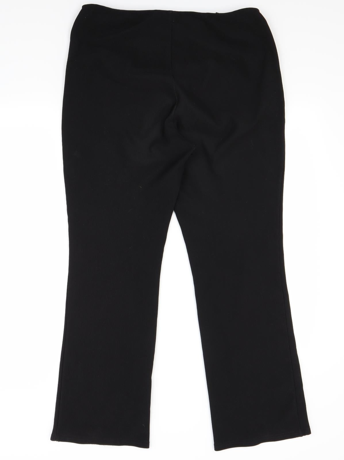 Preworn Womens Black   Trousers  Size 16 L28 in