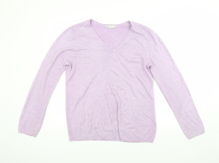 BHS Womens Purple Rayon Pullover Jumper Size 14