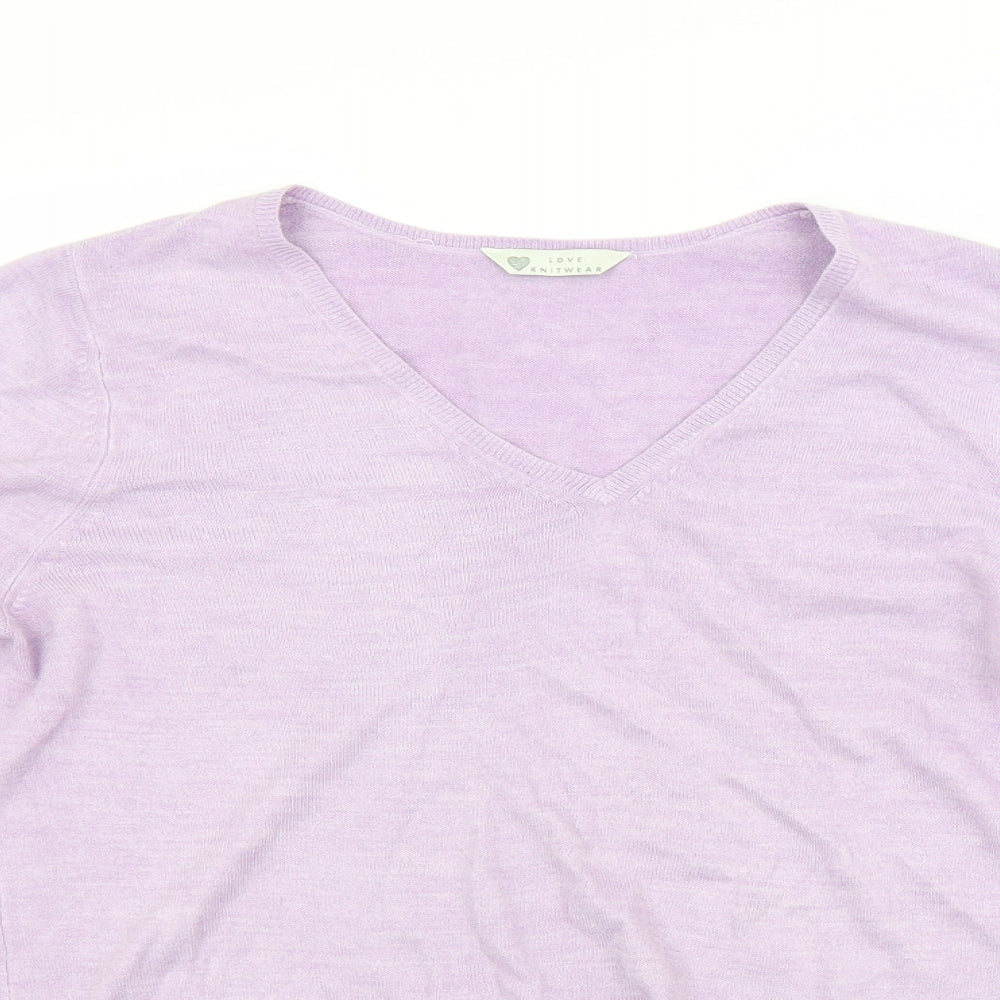 BHS Womens Purple  Rayon Pullover Jumper Size 14