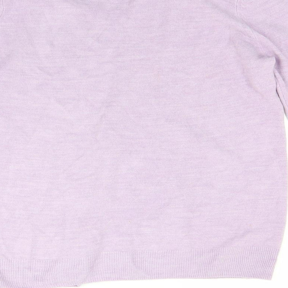 BHS Womens Purple  Rayon Pullover Jumper Size 14