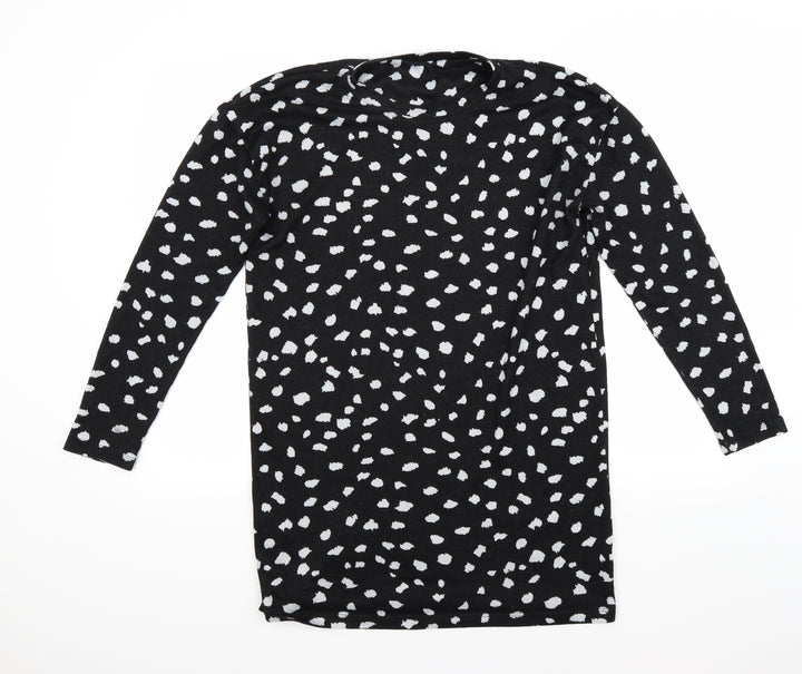 F&F Womens Black Polka Dot  Jumper Dress  Size 12