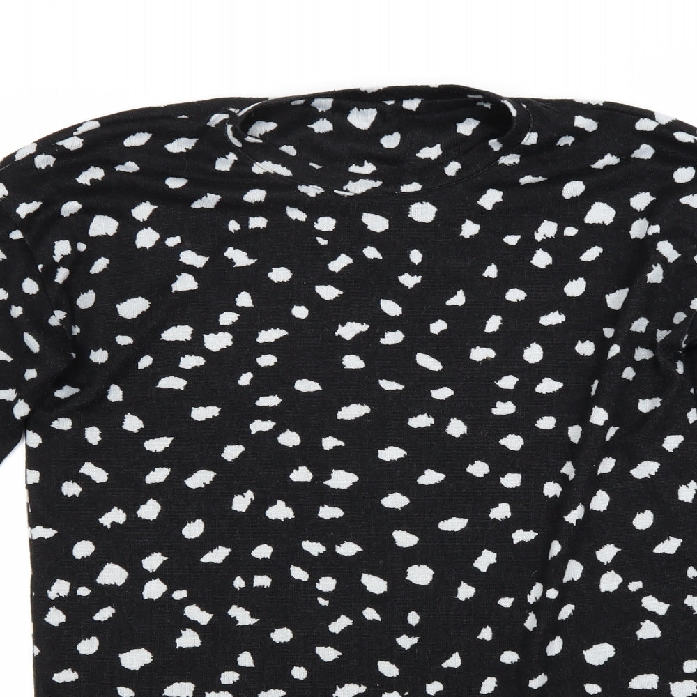 F&F Womens Black Polka Dot  Jumper Dress  Size 12