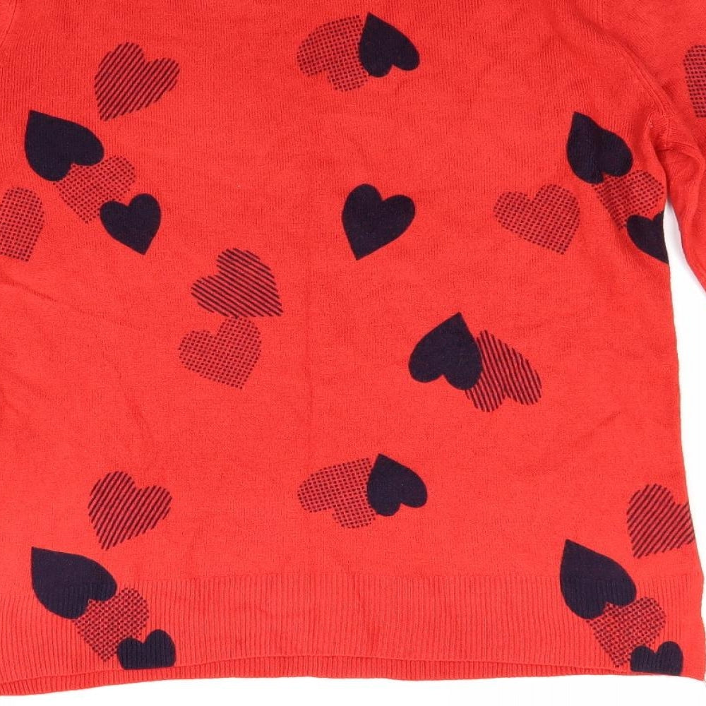 Marks and Spencer Womens Red   Pullover Jumper Size 10