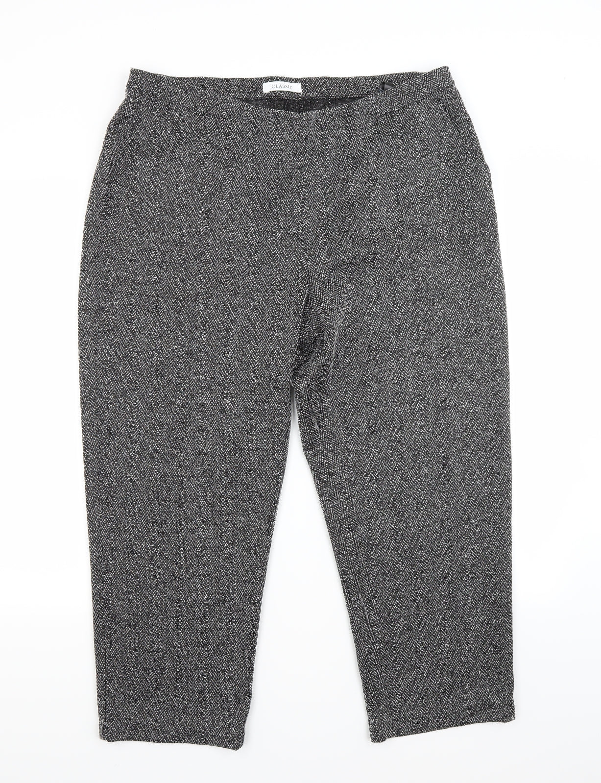 Marks and Spencer Womens Grey   Capri Trousers Size 18 L23 in