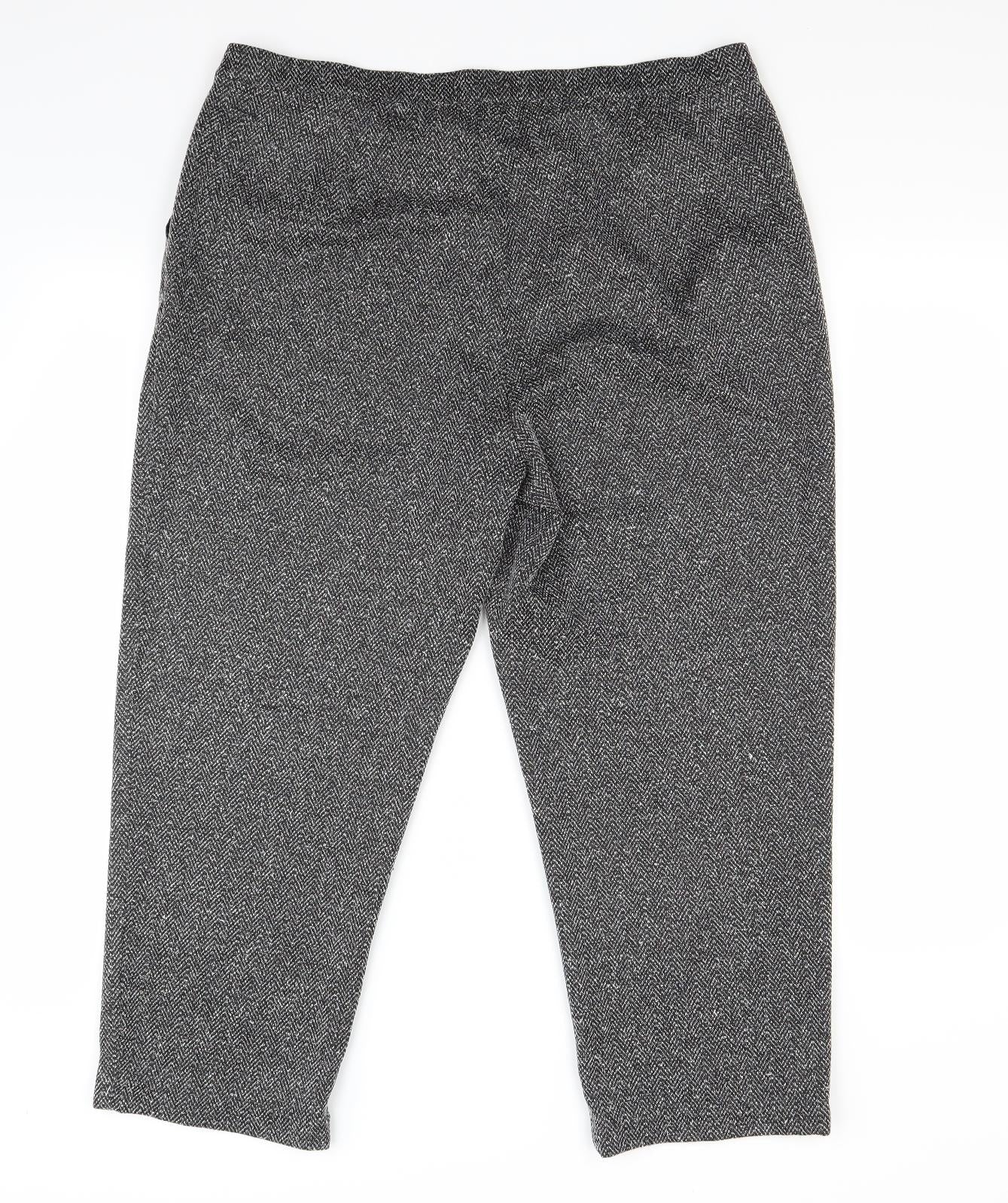 Marks and Spencer Womens Grey   Capri Trousers Size 18 L23 in