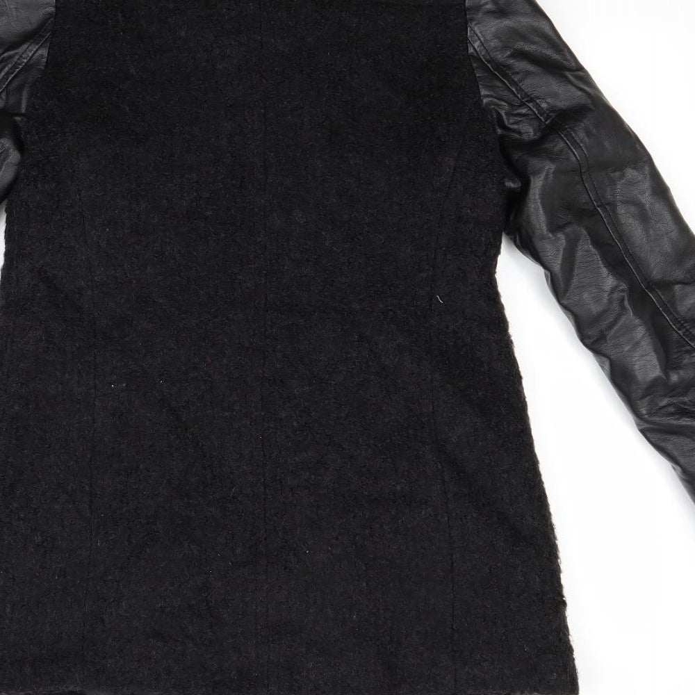 H&M Womens Black   Overcoat Coat Size 6