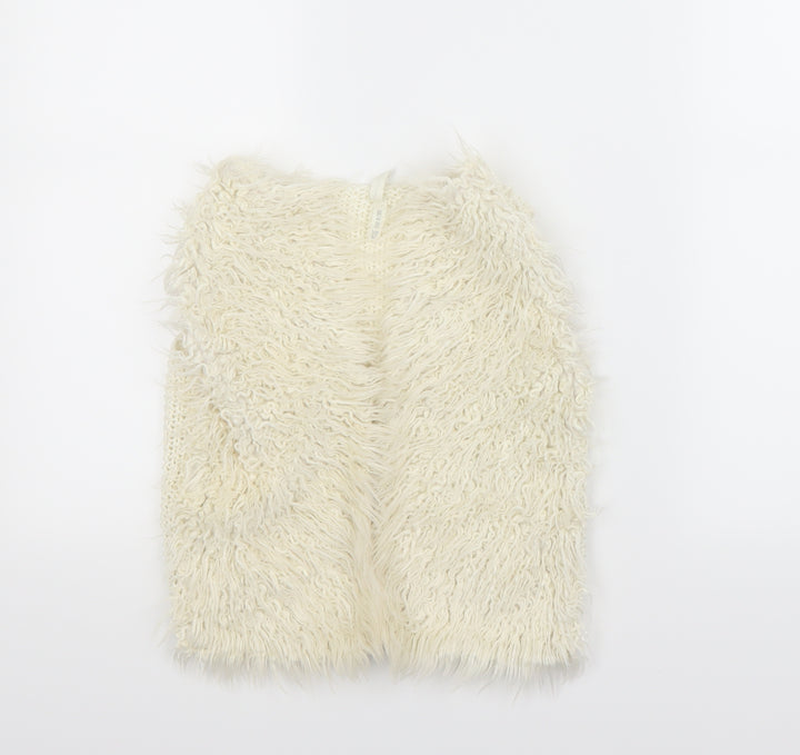 Preworn Girls Beige   Gilet Coat Size 5-6 Years