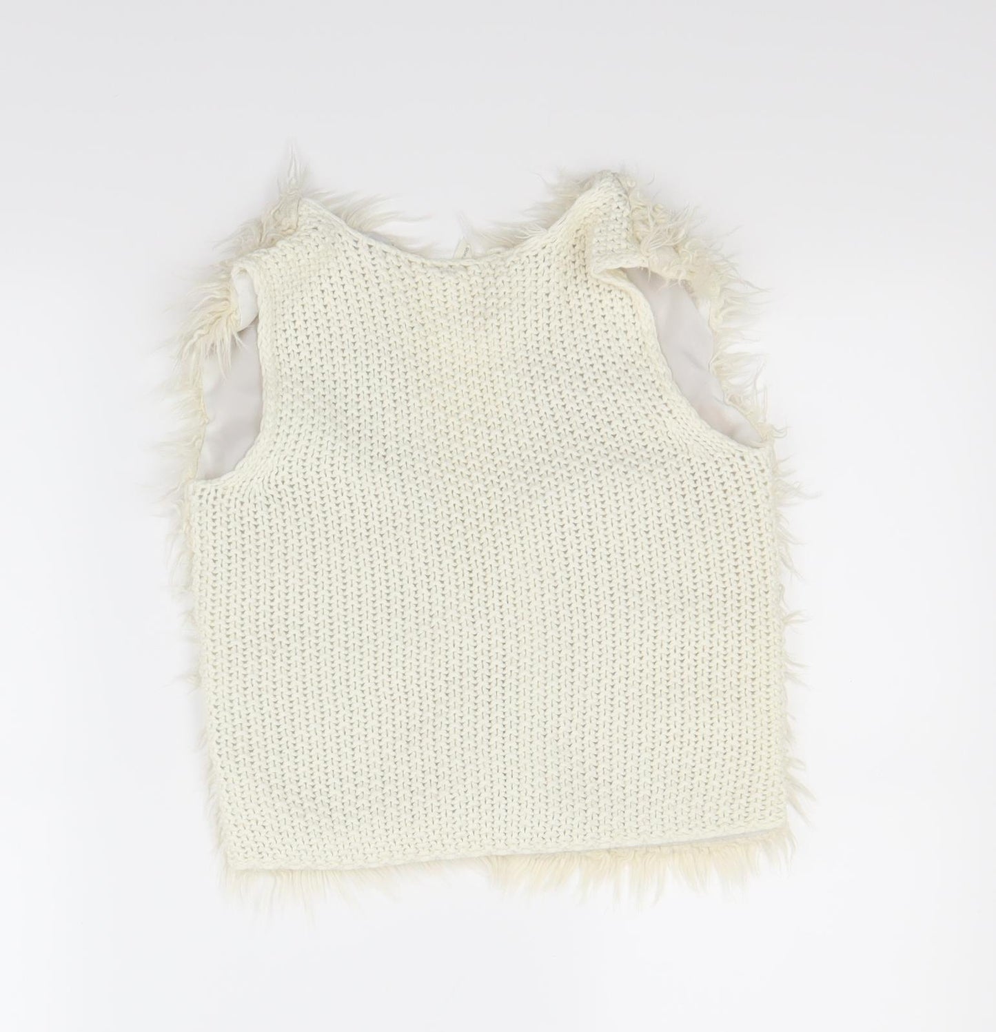 Preworn Girls Beige   Gilet Coat Size 5-6 Years
