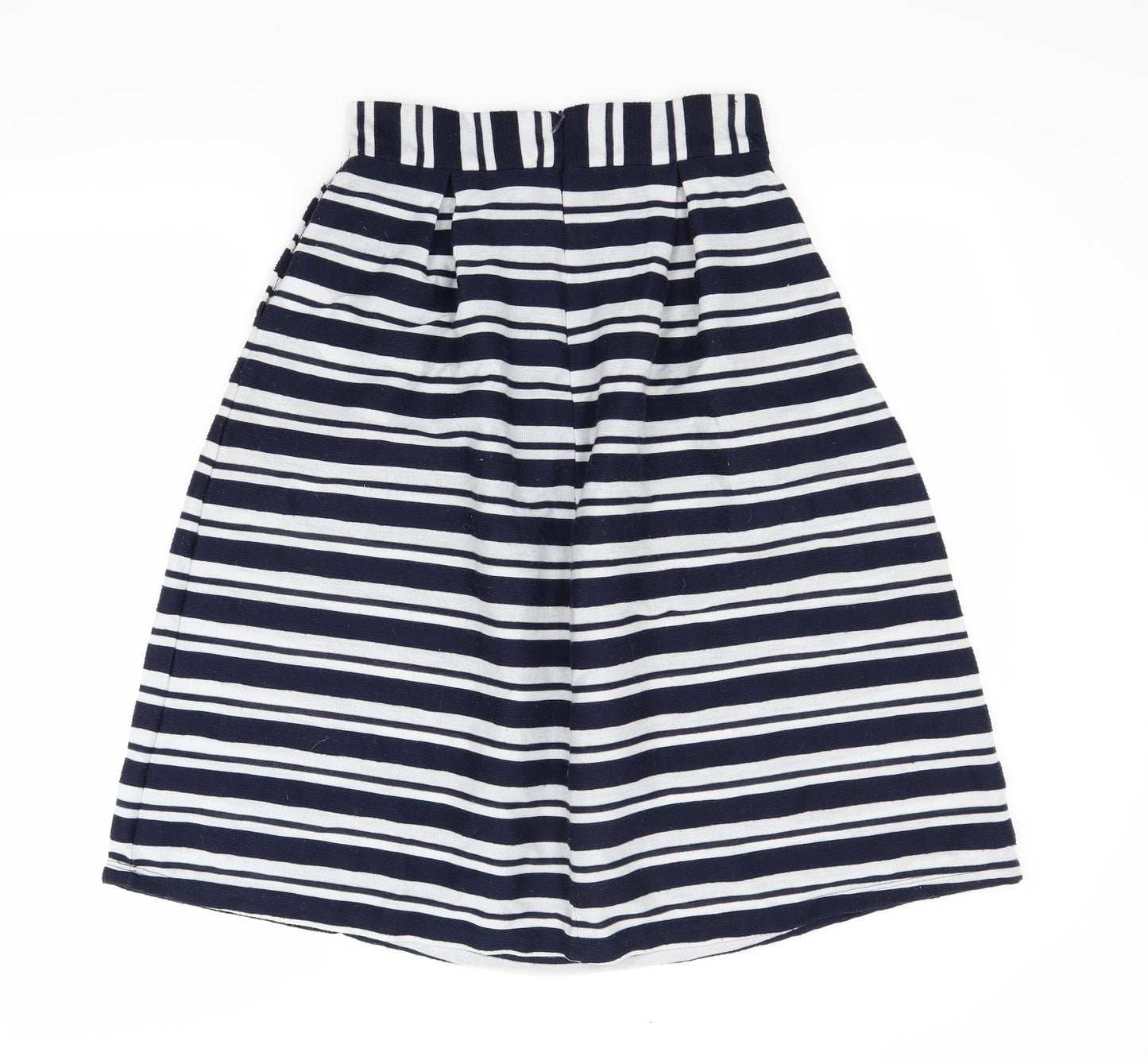 First and i Womens Black Striped  A-Line Skirt Size M