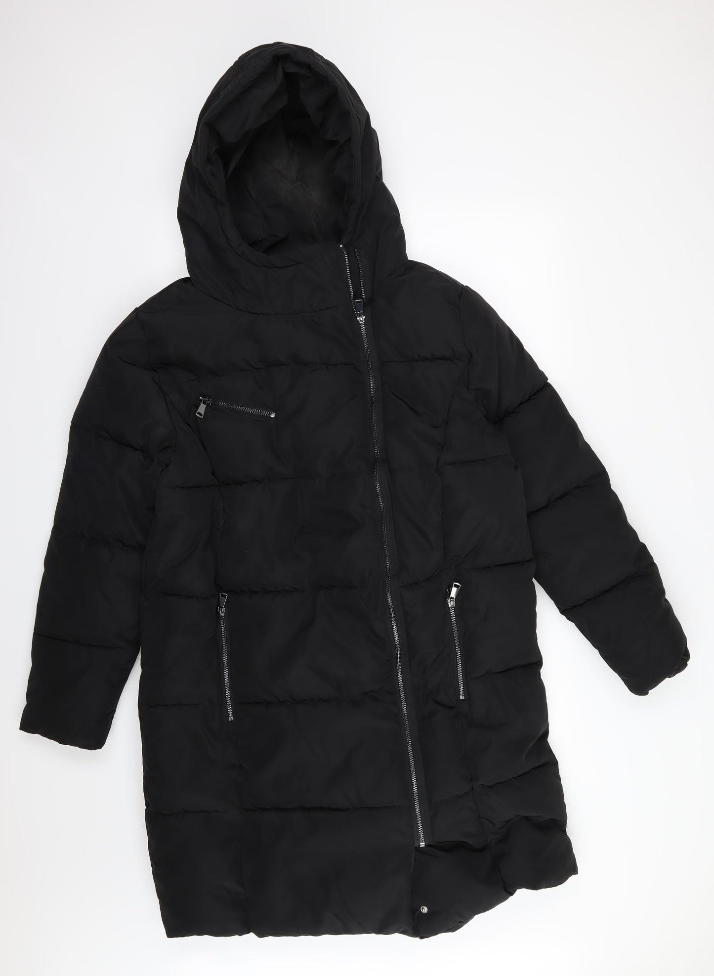 F&F Womens Black   Overcoat Coat Size 14