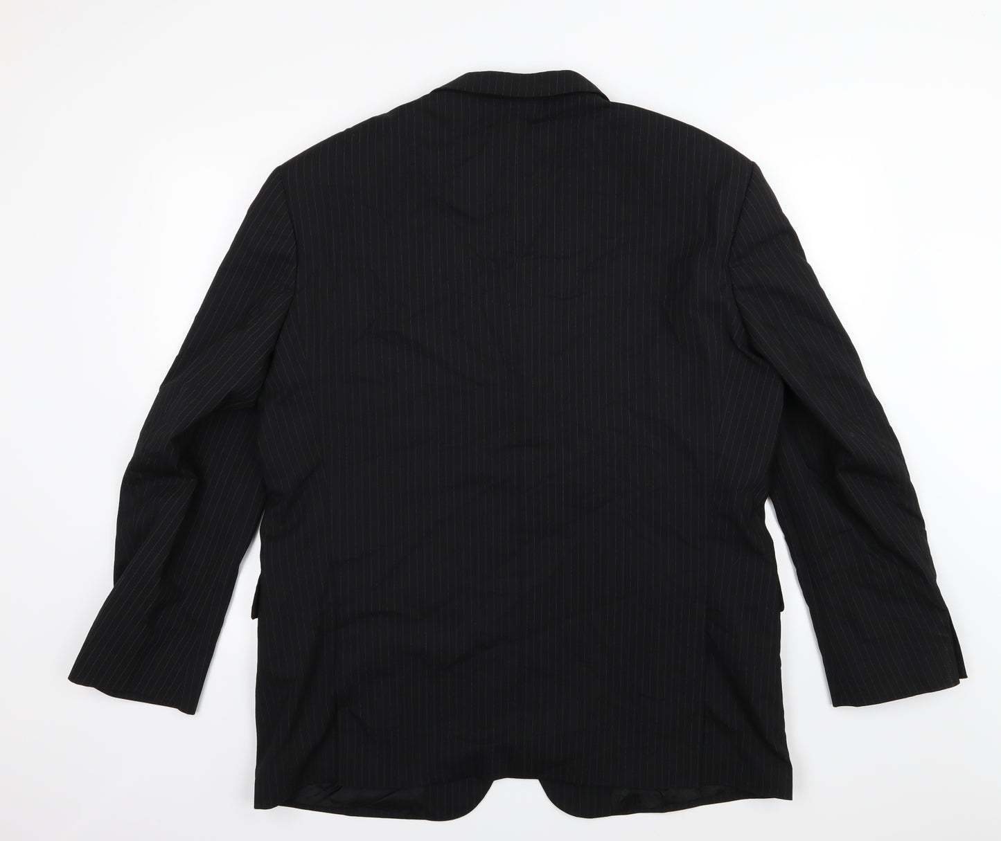 Weil Mens Black Striped  Jacket Suit Jacket Size 44