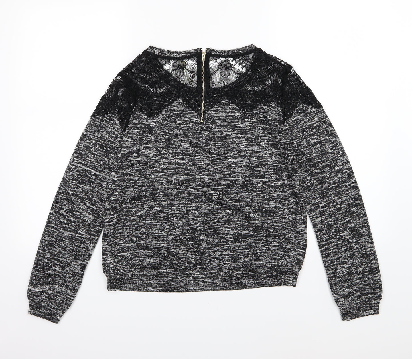 Blue Vanilla Womens Grey  Knit Pullover Jumper Size M