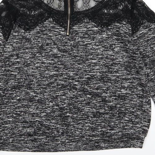 Blue Vanilla Womens Grey  Knit Pullover Jumper Size M