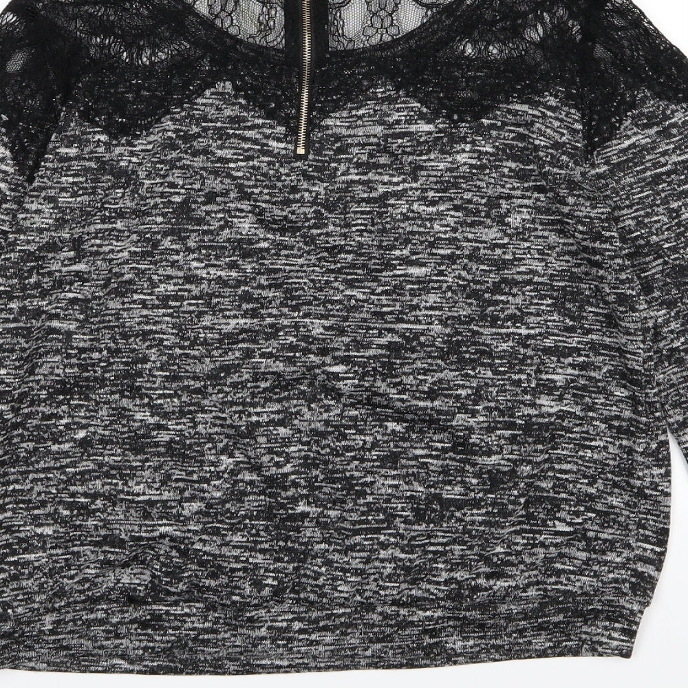 Blue Vanilla Womens Grey  Knit Pullover Jumper Size M