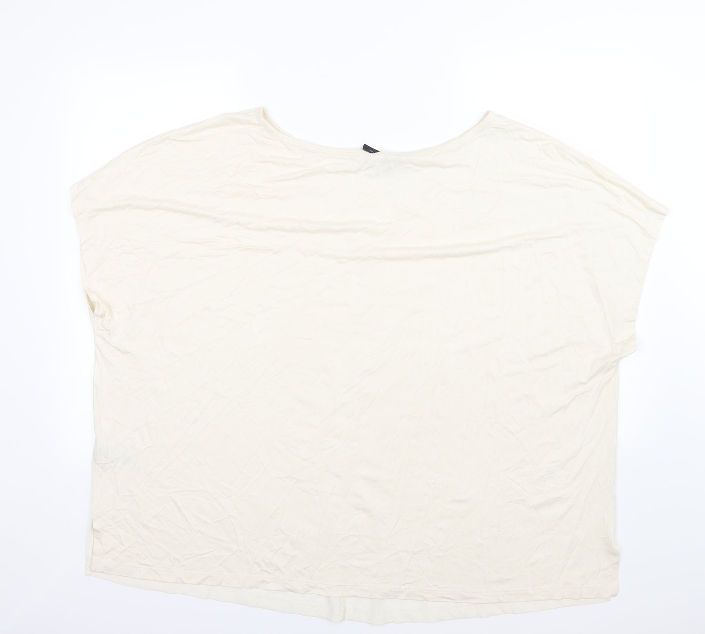 Marks and Spencer Womens Ivory  Chiffon Basic Blouse Size 24