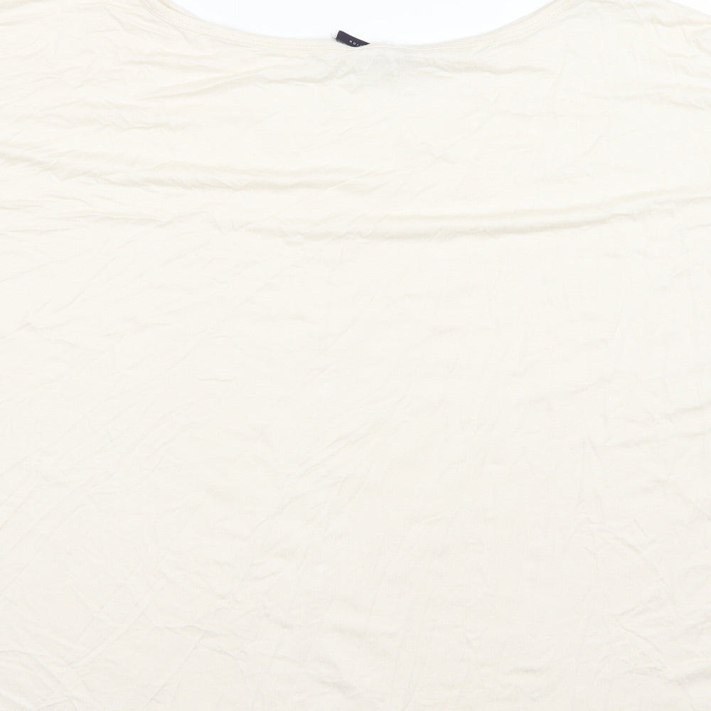 Marks and Spencer Womens Ivory  Chiffon Basic Blouse Size 24