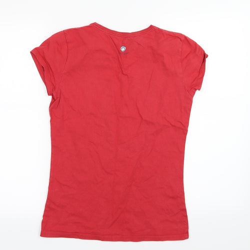 Life is Good Womens Red  Jersey Basic T-Shirt Size M