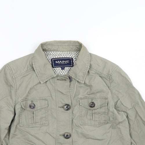 Maine New England Womens Grey  Denim Jacket  Size 12