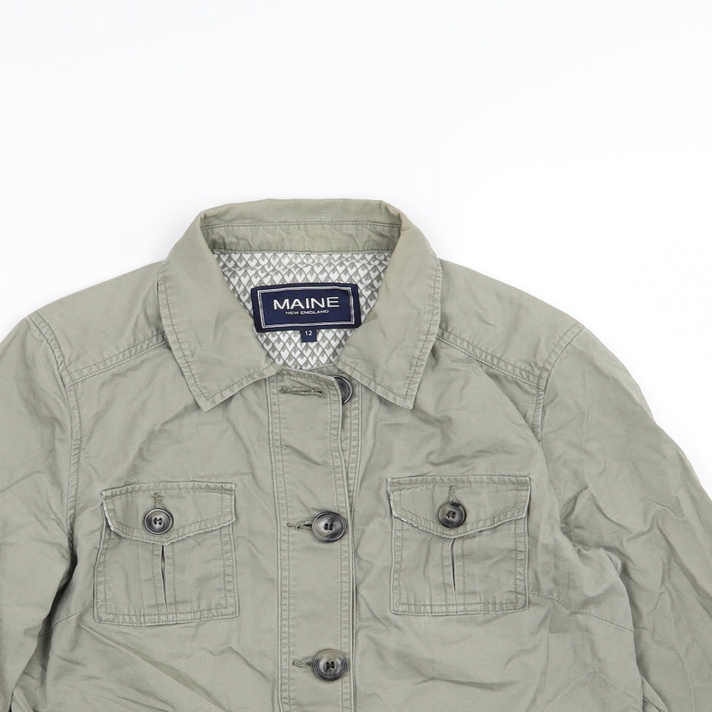 Maine New England Womens Grey  Denim Jacket  Size 12