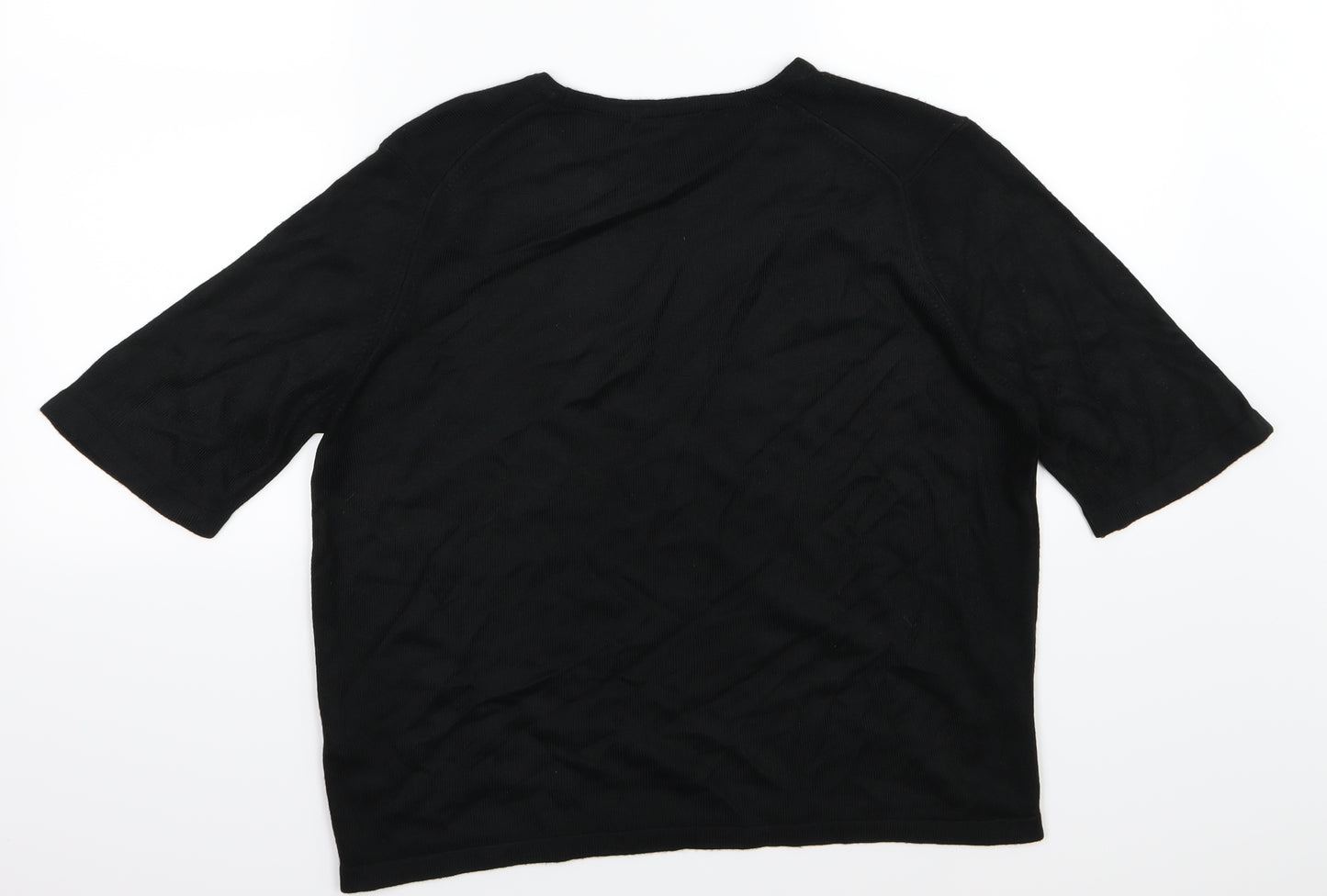 Marks and Spencer Womens Black  Knit Pullover Jumper Size 14