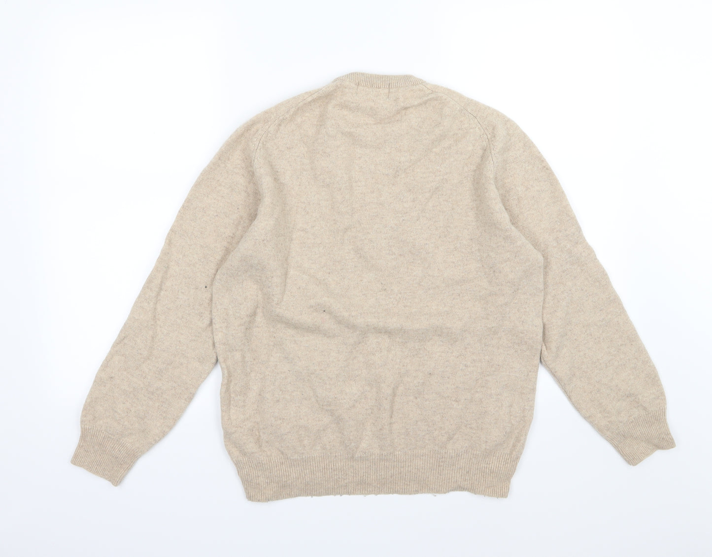 Marks and Spencer Mens Beige  Knit Pullover Jumper Size M