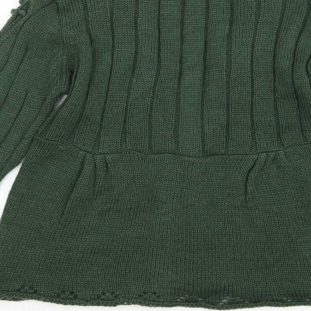 Promod Womens Green  Knit Cardigan Jumper Size XL