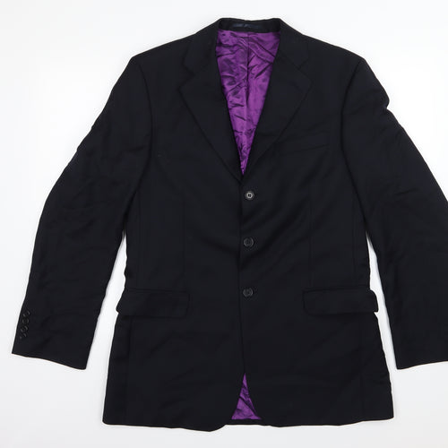 Scott & Taylor Mens Blue Striped  Jacket Suit Jacket Size 40