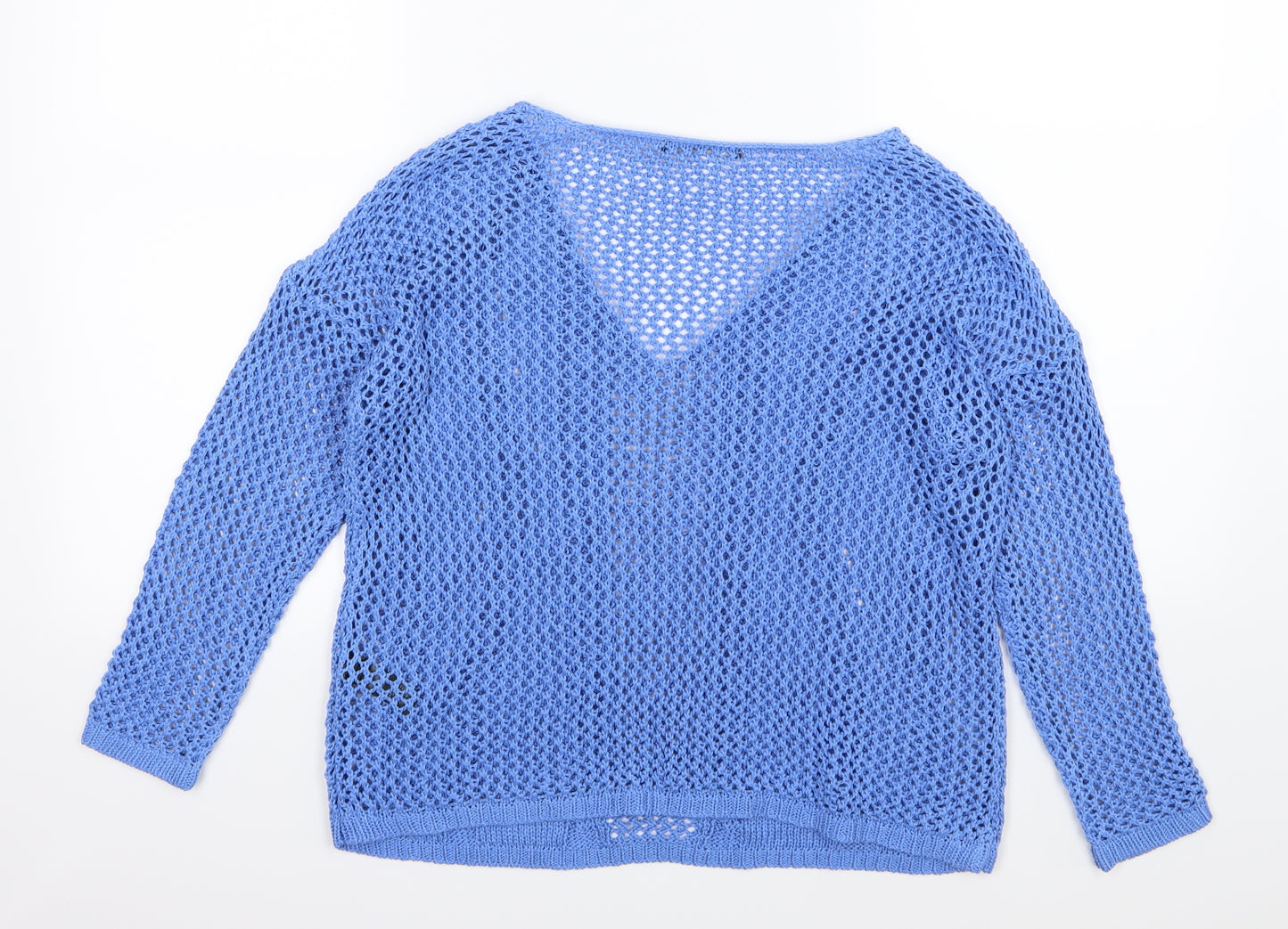George Womens Blue  Knit Pullover Jumper Size 10