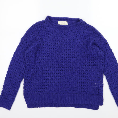 New Look Womens Blue  Knit Pullover Jumper Size 10