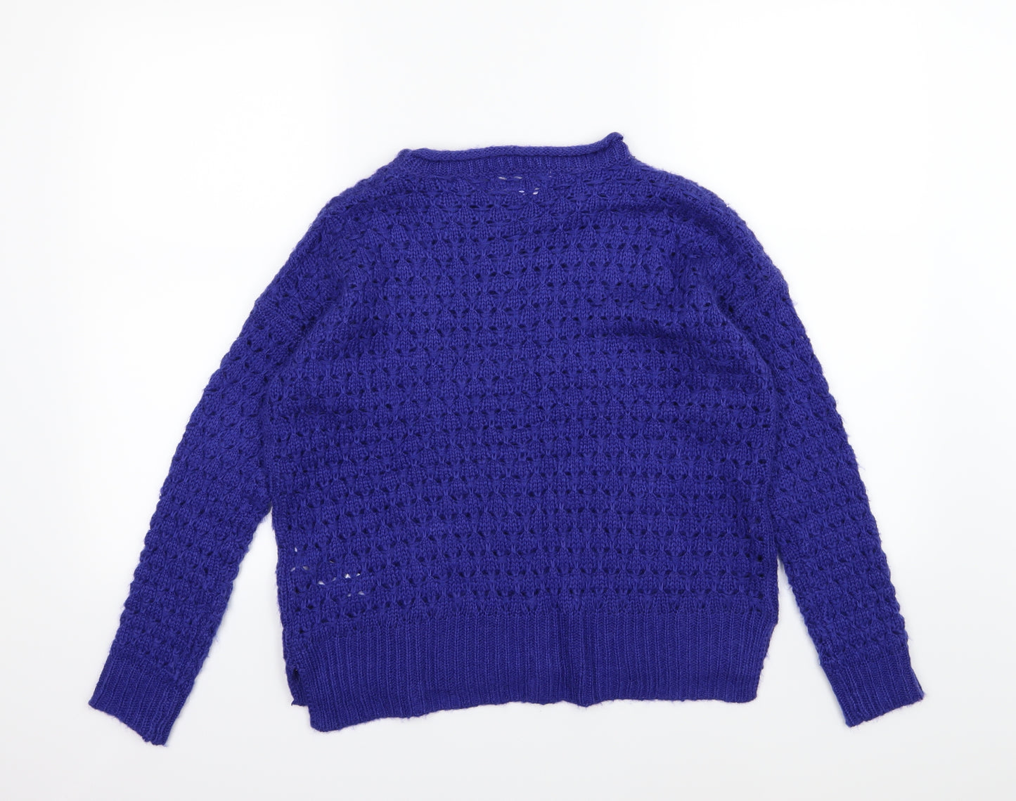 New Look Womens Blue  Knit Pullover Jumper Size 10