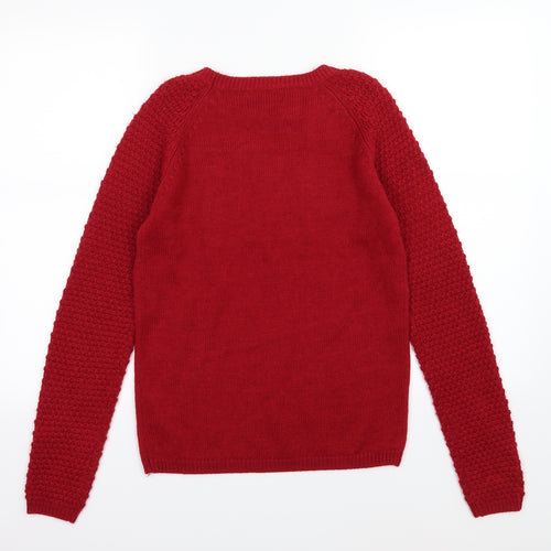 NEXT Womens Red  Knit Pullover Jumper Size 6