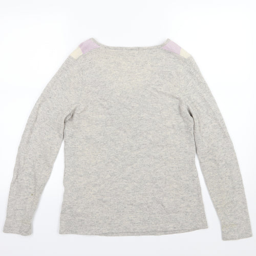 Marks and Spencer Womens Grey Argyle/Diamond Knit Pullover Jumper Size 12